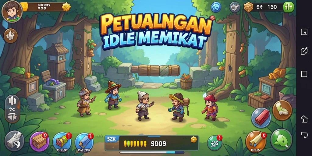 Tampilan gameplay menarik dari 5ZK dengan elemen Idle.