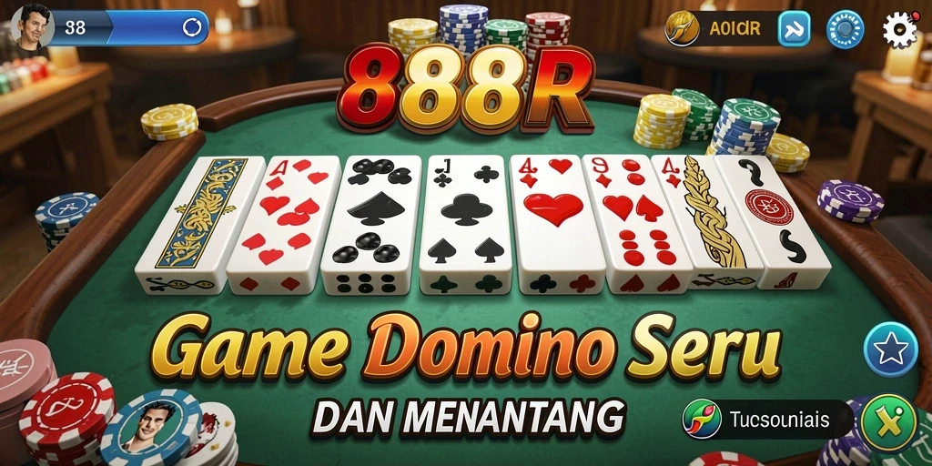 Tampilan gameplay seru dari game Domino 888R.