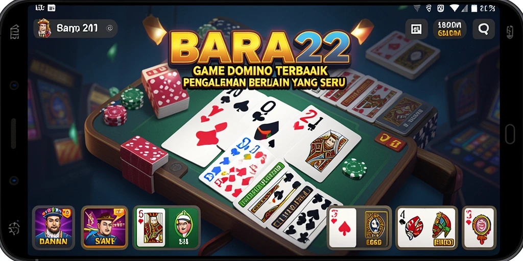 Screenshot gameplay BARA22 menampilkan aksi seru permainan Domino.