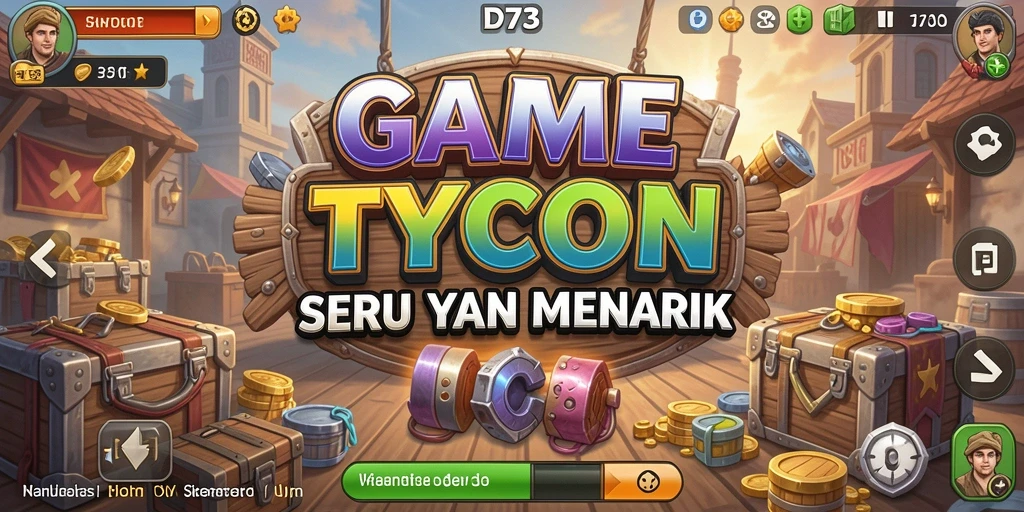 Tampilan gameplay D73 menampilkan keseruan mengelola bisnis Tycoon.