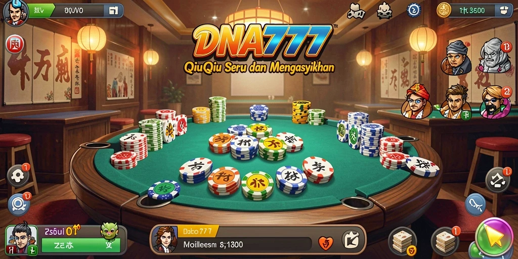Tampilan menarik dari gameplay QiuQiu di DNA777.