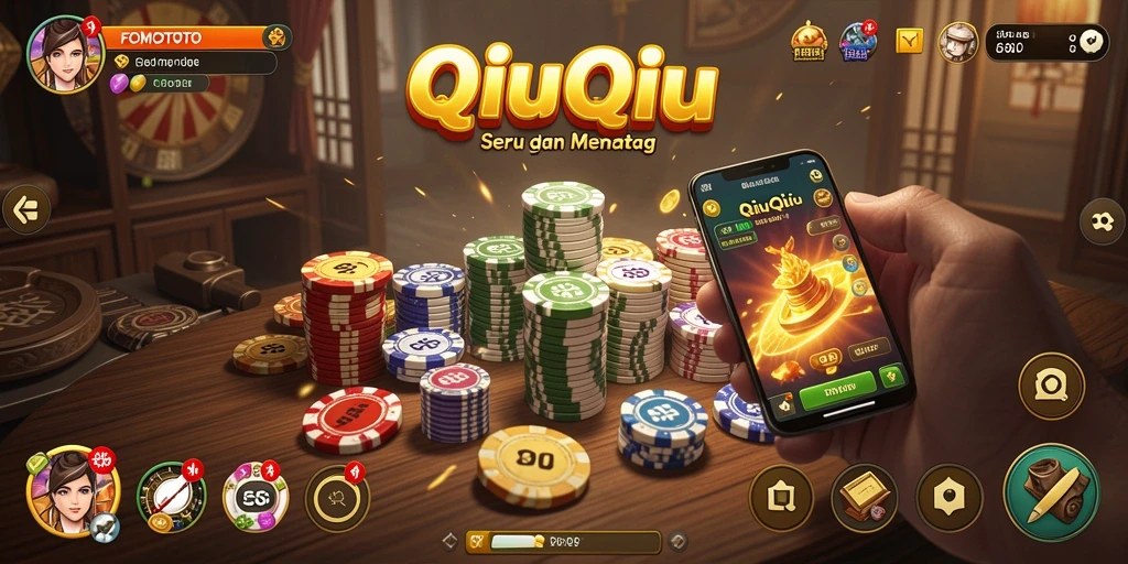 Screenshot FOMOTOTO menampilkan gameplay QiuQiu yang menarik.