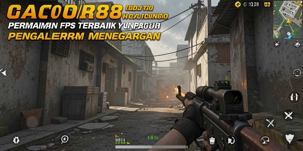 Screenshot gameplay GACOR88 yang menampilkan aksi tembak-menembak intens.