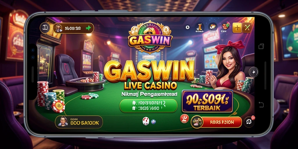 Tampilan gameplay Live Casino yang menarik di GASWIN.