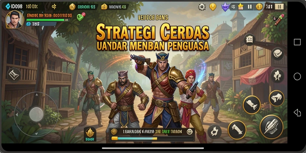 Screenshot gameplay <strong>ID098</strong> menunjukkan adegan pertempuran strategis yang intens.