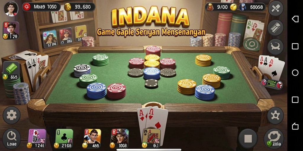 Screenshot gameplay INDAAA menampilkan keseruan bermain Gaple.