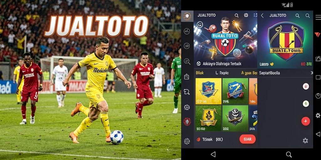 Tampilan menarik dari gameplay JUALTOTO yang menampilkan pertandingan sepak bola.