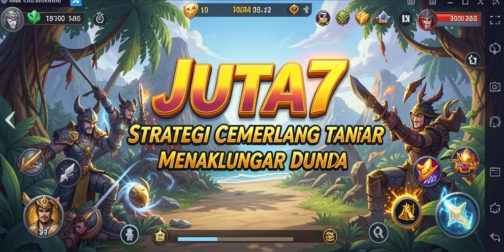 Screenshot utama JUTA7 menampilkan aksi seru dalam gameplay strategi.