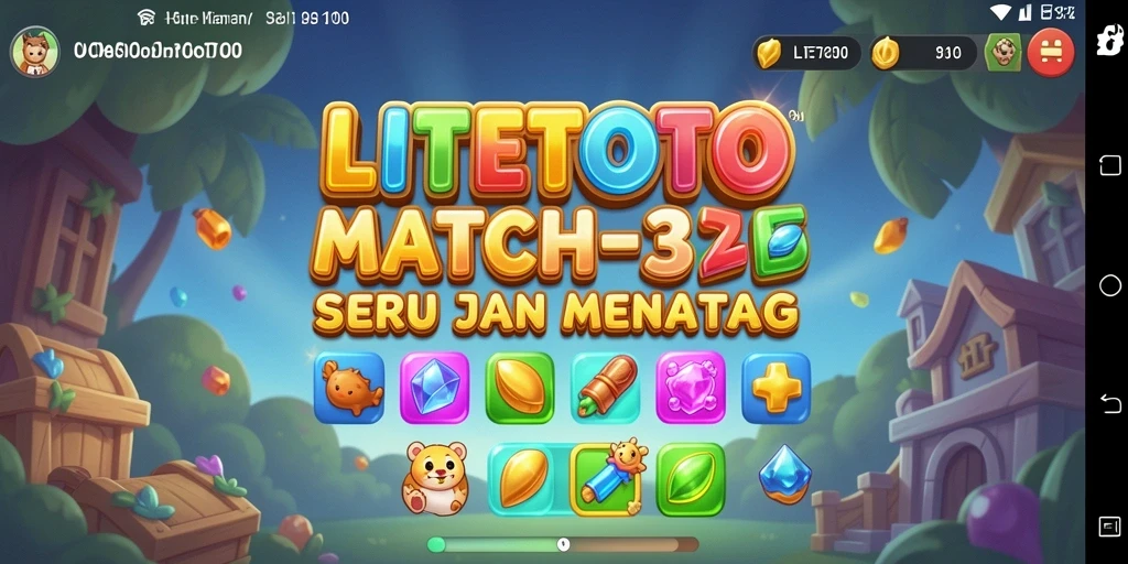 Gameplay LITETOTO yang seru dalam format Match-3 yang menarik.
