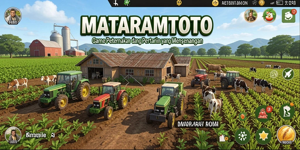 Tampilan menarik gameplay pertanian dan peternakan di MATARAMTOTO.