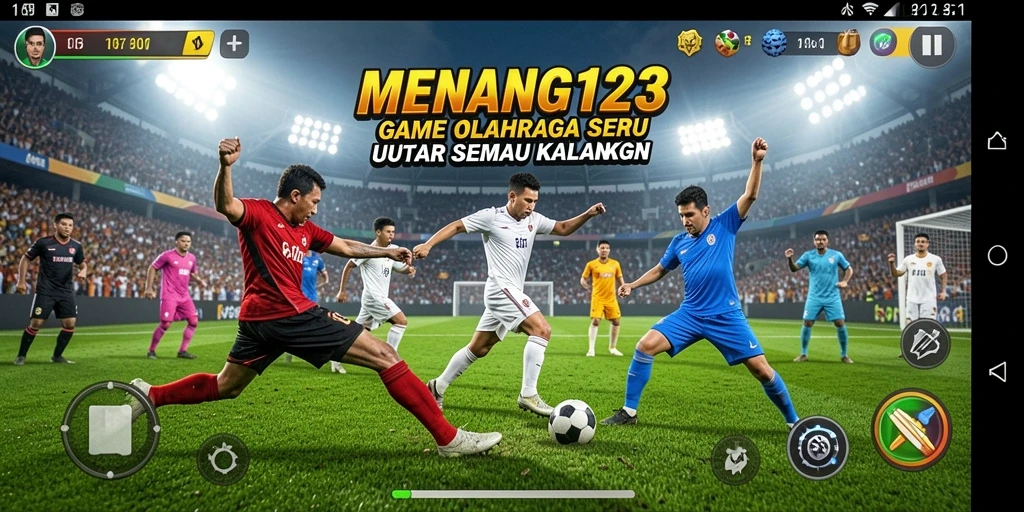 Tangkapan layar menunjukkan aksi seru dalam permainan olahraga.