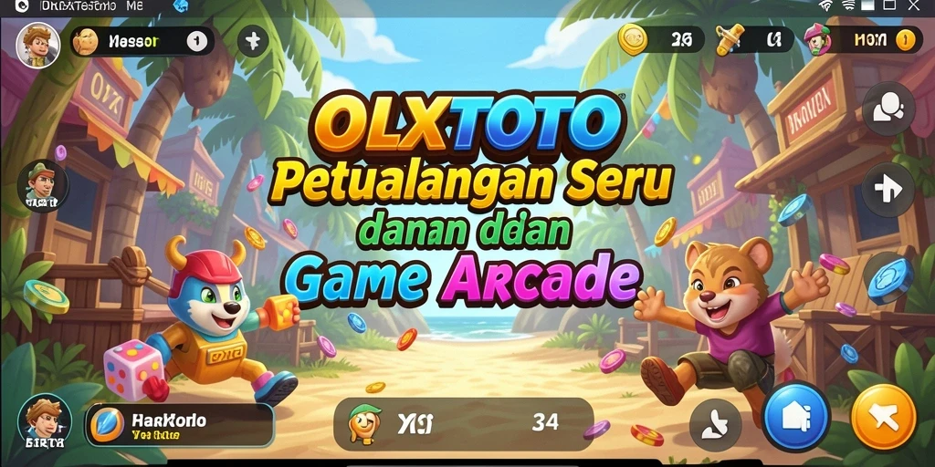 Tangkapan layar utama OLXTOTO menampilkan aksi seru dalam gameplay Arcade.