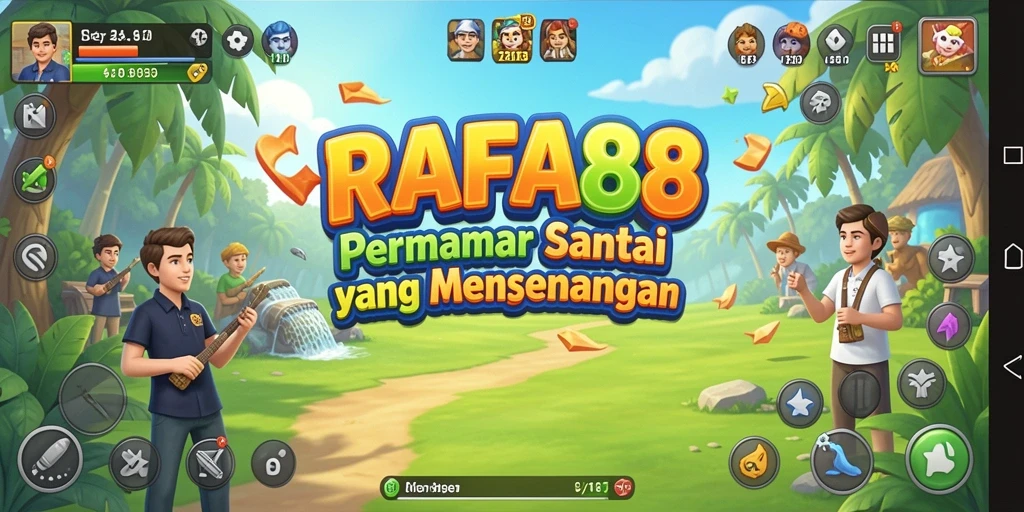 Tampilan gameplay RAFA88 yang ceria dan menghibur.