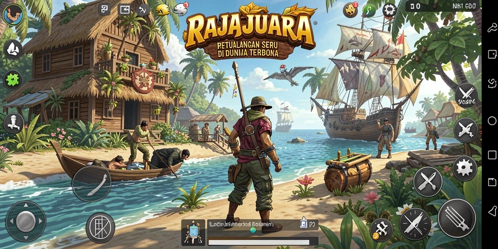 Gameplay RAJAJUARA yang mendebarkan di dunia terbuka.
