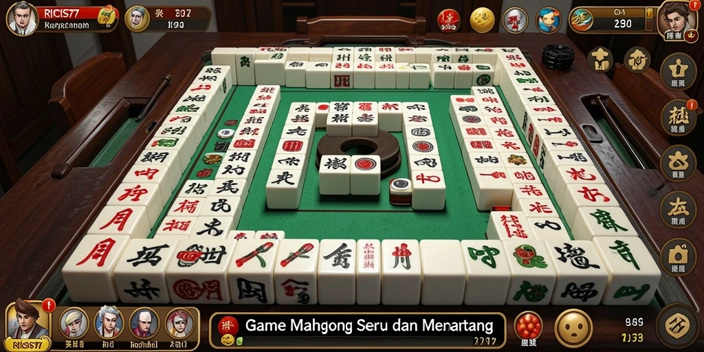Gameplay RICIS77 menampilkan keseruan permainan Mahjong yang menantang.