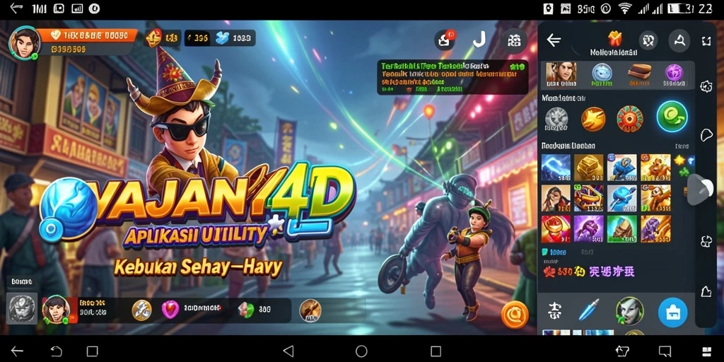 Tampilan utama aplikasi WAJAN4D dengan fitur-fitur utilitas canggih.